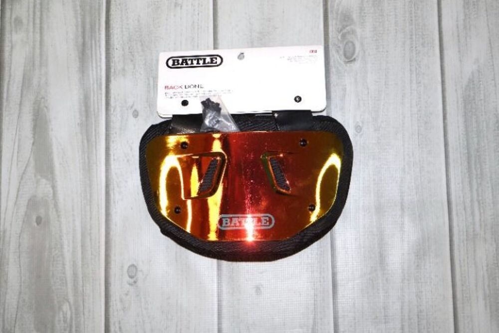 NEW Battle Sports Prism Chrome Protective Football Back Foam Plate - Red/Orange